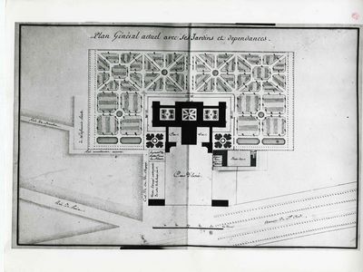"Plan général actuel avec ses Jardins et Dépendances"